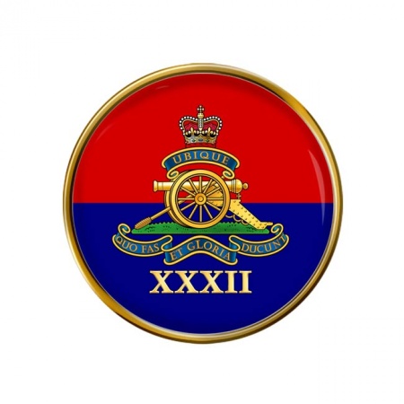 32nd Regiment, Royal Artillery, British Army ER Pin Badge