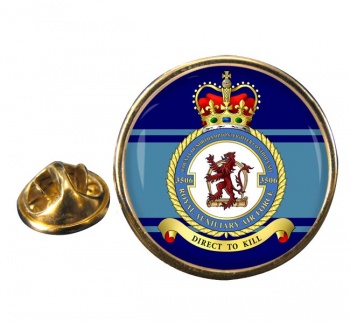 No. 3506 Fighter Control Unit RAuxAF Round Pin Badge