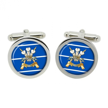3rd Carabiniers The Prince of Wales's Dragoon Guards, British Army Cufflinks in Chrome Box