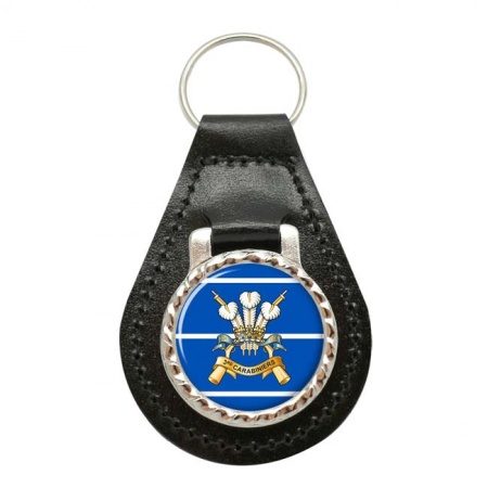3rd Carabiniers The Prince of Wales's Dragoon Guards, British Army Leather Key Fob