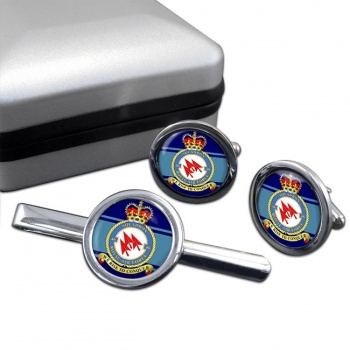 No. 46 Squadron (Royal Air Force) Round Cufflink and Tie Clip Set