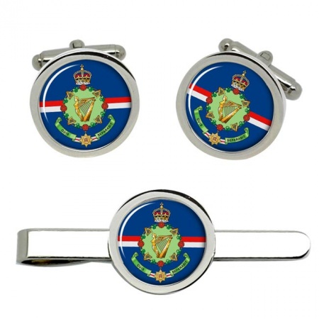 4th Royal Irish Dragoon Guards Cypher, British Army Cufflinks and Tie Clip Set