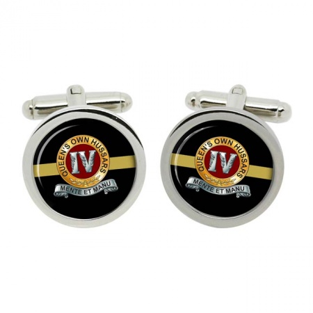 4th Queen's Own Hussars, British Army Cufflinks in Chrome Box