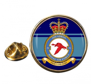 No. 51 Squadron (Royal Air Force) Round Pin Badge