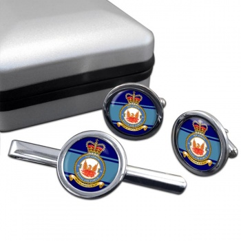 No. 56 Squadron (Royal Air Force) Round Cufflink and Tie Clip Set