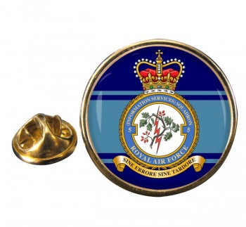 No. 5 Information Services Squadron (Royal Air Force) Round Pin Badge