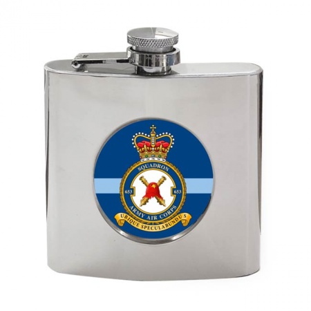 653 Squadron AAC Army Air Corps, British Army Hip Flask