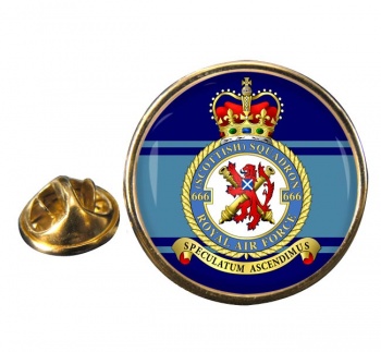No. 666 Scottish Squadron (Royal Air Force) Round Pin Badge