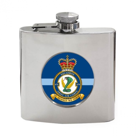670 Squadron AAC Army Air Corps, British Army Hip Flask