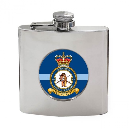 671 Squadron AAC Army Air Corps, British Army Hip Flask