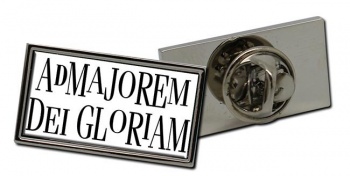 Ad Majorem Dei Gloriam Rectangle Pin Badge