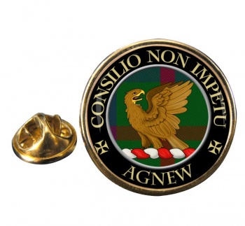 Agnew Scottish Clan Round Pin Badge