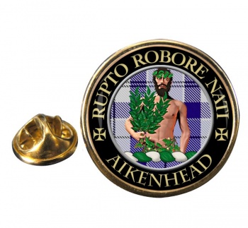 Aikenhead Scottish Clan Round Pin Badge