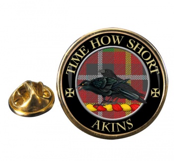 Akins Scottish Clan Round Pin Badge
