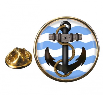 Ship's Anchor Round Lapel