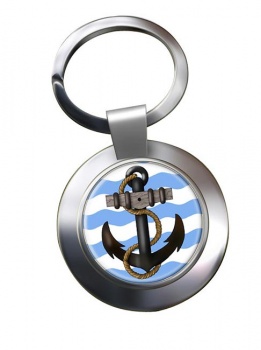 Ship's Anchor Chrome Key Ring