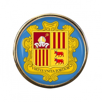 Andorra Round Pin Badge