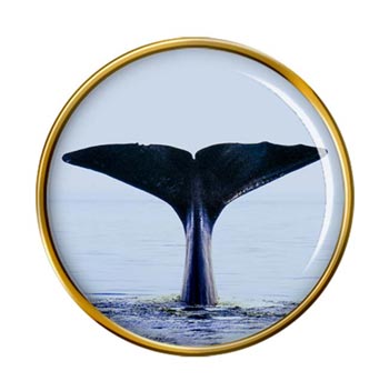 Whale Tail Pin Badge