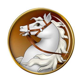 White Horse Pin Badge