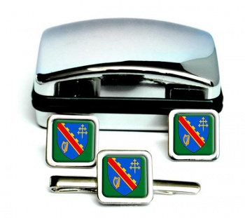 County Armagh (UK) Square Cufflink and Tie Clip Set