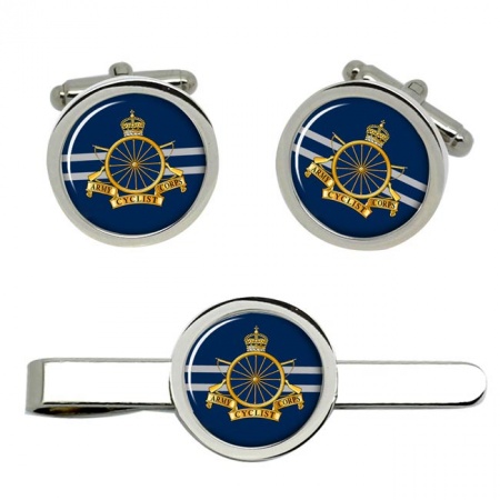 Army Cyclist Corps, British Army Cufflinks and Tie Clip Set