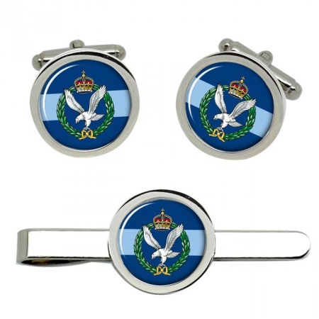 Army Air Corps AAC, British Army CR Cufflinks and Tie Clip Set
