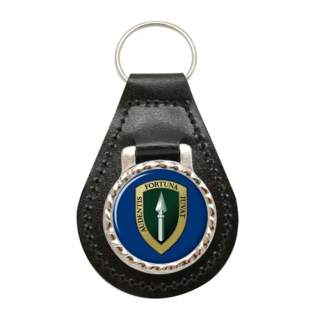 Allied Rapid Reaction Corps ARRC, British Army Leather Key Fob