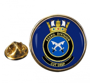 Assail Division R.A.N. Round Pin Badge