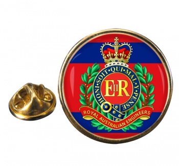 Royal Australian Engineers Round Pin Badge