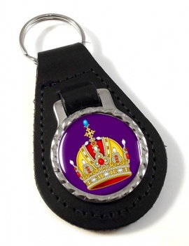 Austrian Imperial Crown Leather Key Fob