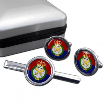Royal Australian Corps of Military Police Round Cufflink and Tie Clip Set