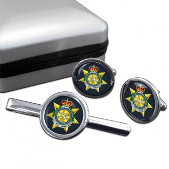 Royal Australian Corps of Transport Round Cufflink and Tie Clip Set