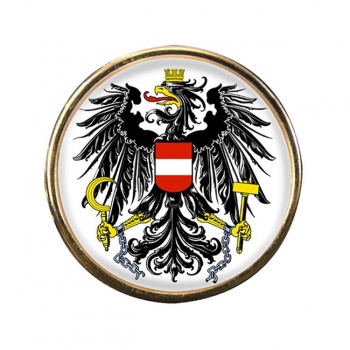 Austrian State Flag Round Pin Badge