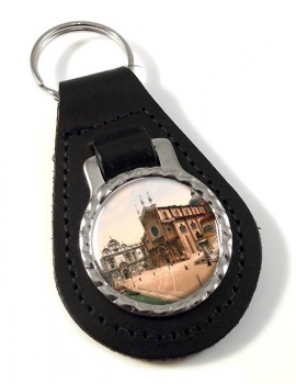 Basilica di San Giovanni e Paolo Venice Leather Key Fob