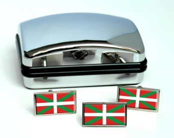 Basque Country Euskadi (Spain) Flag Cufflink and Tie Pin Set