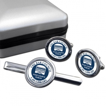 Bar Council Law Library Round Cufflink and Tie Clip Set
