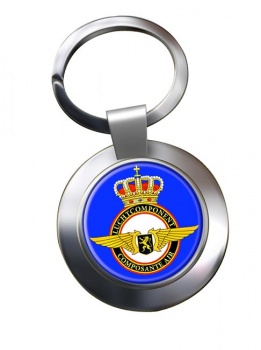 Belgian Air Force Chrome Key Ring