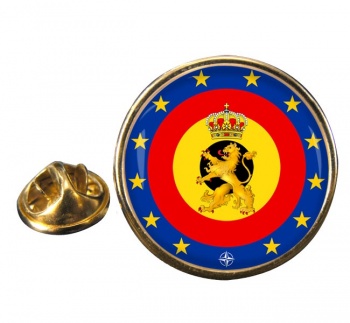 Belgium Army Round Pin Badge