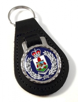 Bermuda Police Leather Key Fob