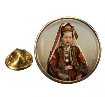 A Bethlehem Girl Round Pin Badge