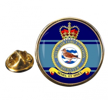 RAF Station Bicester Round Pin Badge