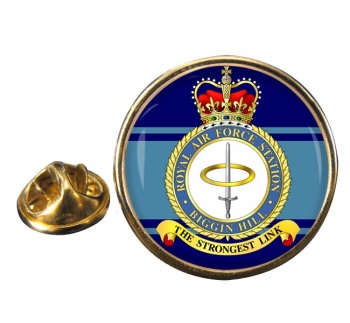 RAF Station Biggin Hill Round Pin Badge