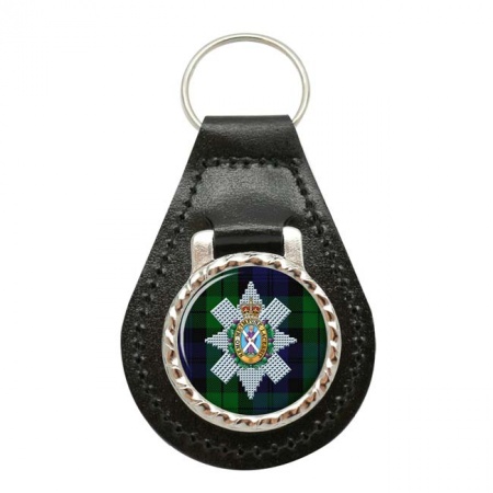 Black Watch, British Army ER Leather Key Fob