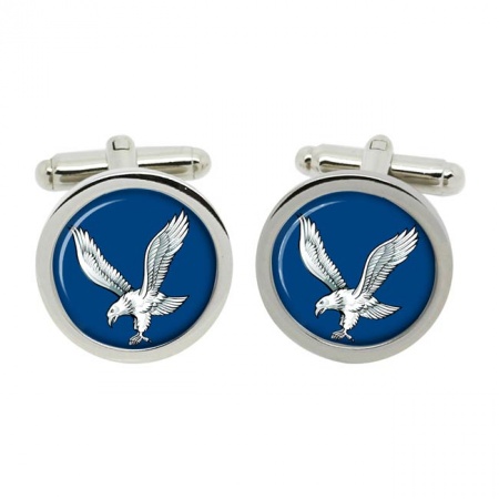 Blue Eagles, British Army Cufflinks in Chrome Box
