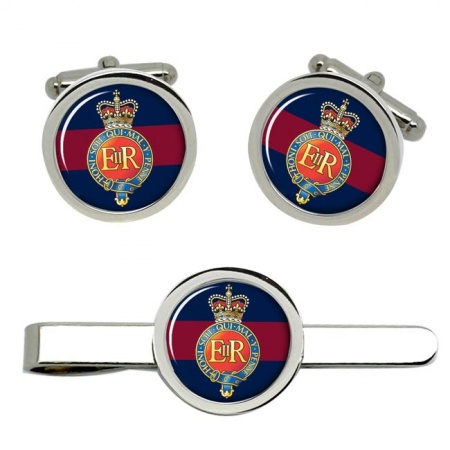 Blues and Royals Badge, British Army Cufflinks and Tie Clip Set