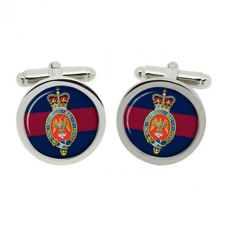 Blues and Royals Cypher, British Army Cufflinks in Chrome Box