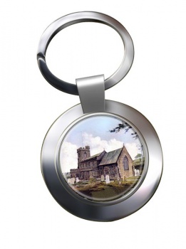 Broadwindsor Church Dorset Chrome Key Ring