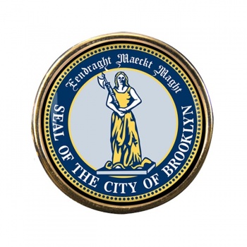 Brooklyn NY Round Pin Badge