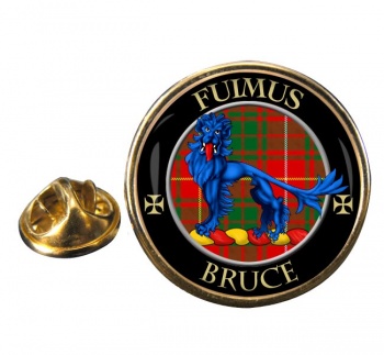 Bruce Scottish Clan Round Pin Badge