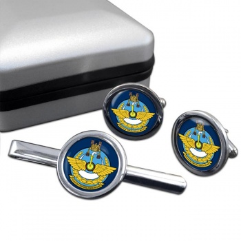 Royal Brunei Air Force Round Cufflink and Tie Clip Set